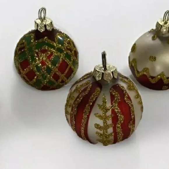 Vintage Place Card Name Holders Holiday Glitter Sparkling Set 6 - Picture 4 of 5